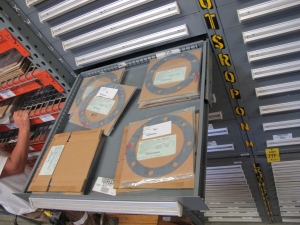 STANLEY VIDMAR HEAVY DUTY 12-DRAWER PARTS CABINET W/ CONTENTS (W-50) LOADING & HANDLING FEE $25-